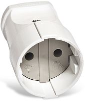 Розетка штепсельная без заземления прямая UNIVersal 10А белый   картинка 